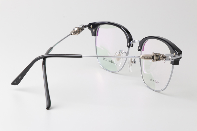 Fanova 087 Eyeglasses Black Silver