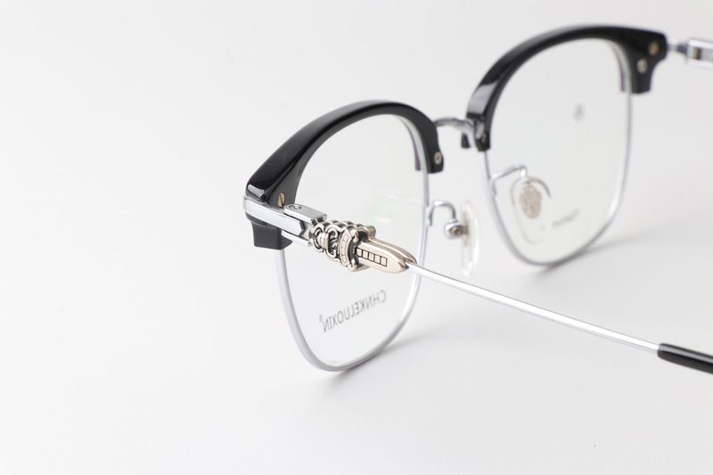 Fanova 087 Eyeglasses Black Silver