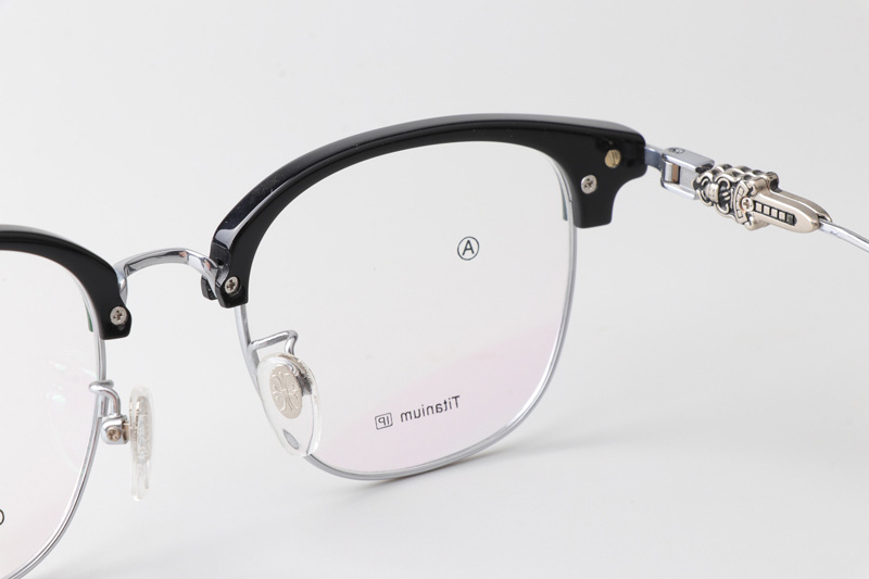 Fanova 087 Eyeglasses Black Silver