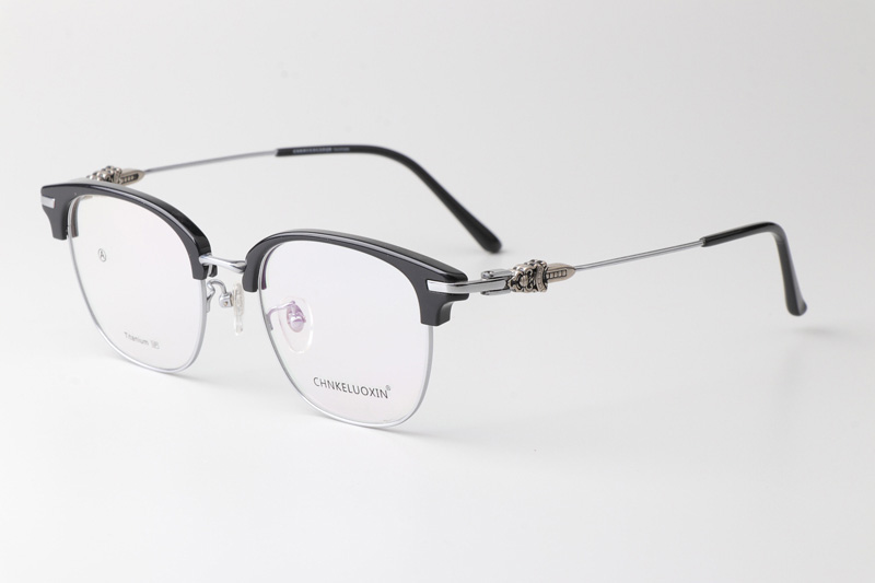 Fanova 087 Eyeglasses Black Silver