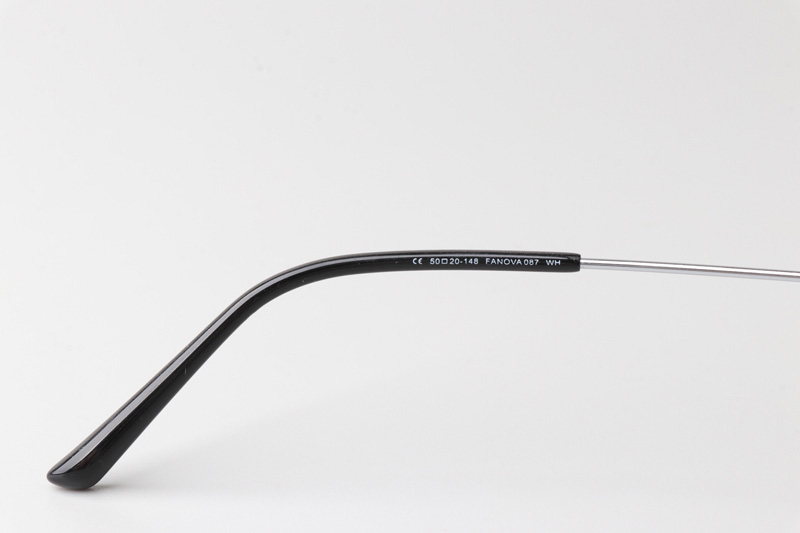 Fanova 087 Eyeglasses Black Silver