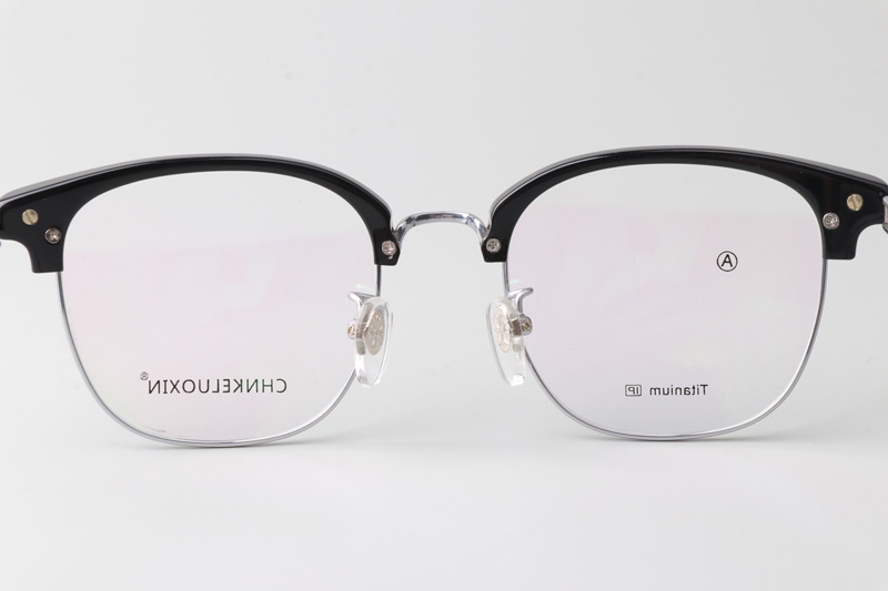 Fanova 087 Eyeglasses Black Silver
