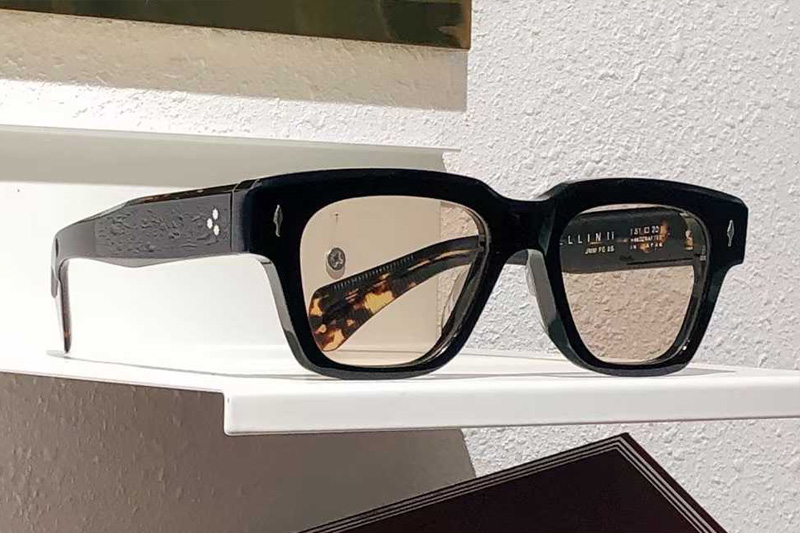 Fellini Sunglasses Black Tortoise Light Brown