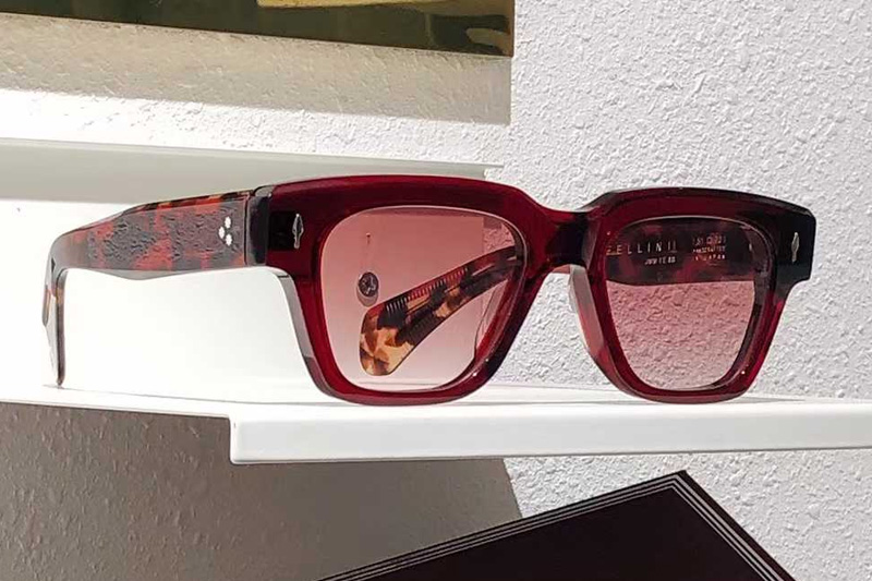 Fellini Sunglasses Red Tortoise Gradient Pink