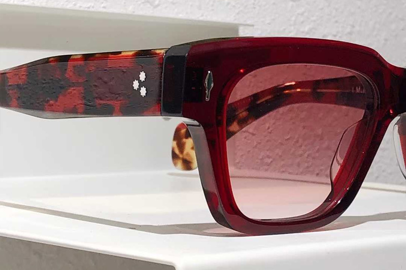 Fellini Sunglasses Red Tortoise Gradient Pink