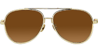 Full Meial Chicken Sunglasses Gold Gradient Brown