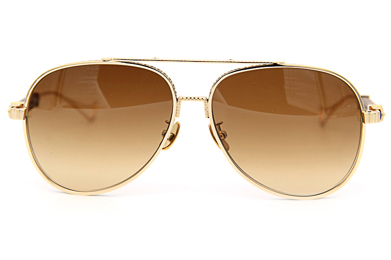 Full Meial Chicken Sunglasses Gold Gradient Brown