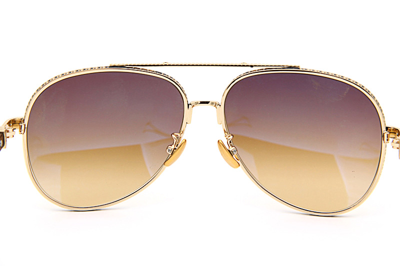 Full Meial Chicken Sunglasses Gold Gradient Brown