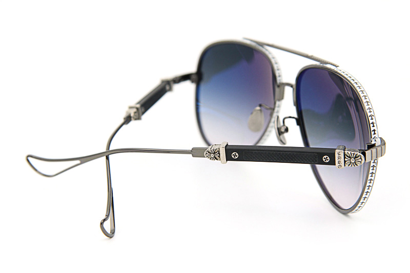 Full Meial Chicken Sunglasses Gunmetal Gradient Gray