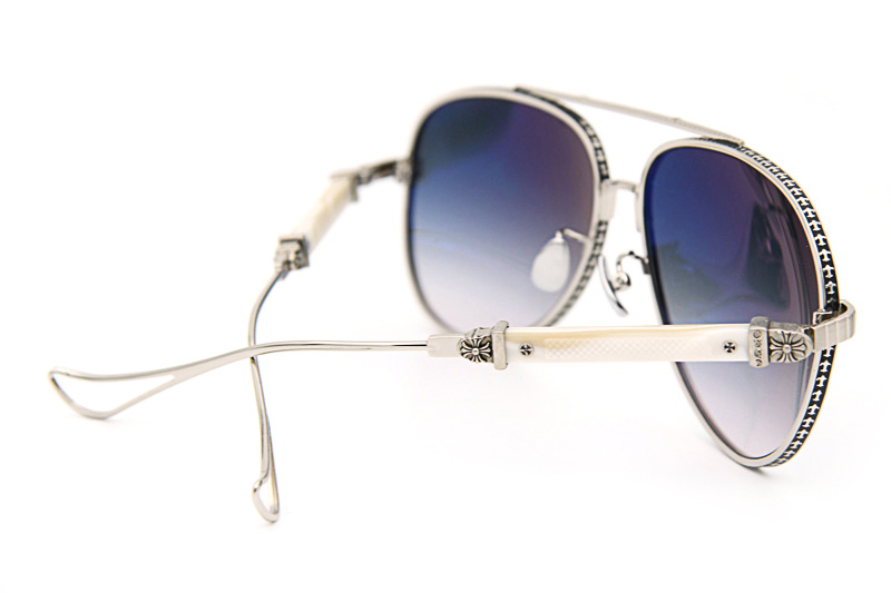 Full Meial Chicken Sunglasses Silver Gradient Gray