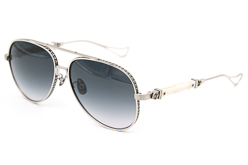 Full Meial Chicken Sunglasses Silver Gradient Gray