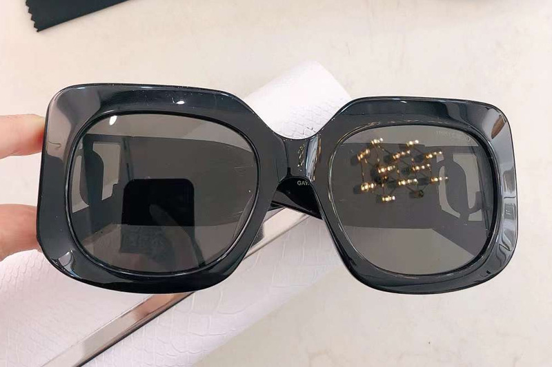 GAYA Sunglasses Black Gold Gray