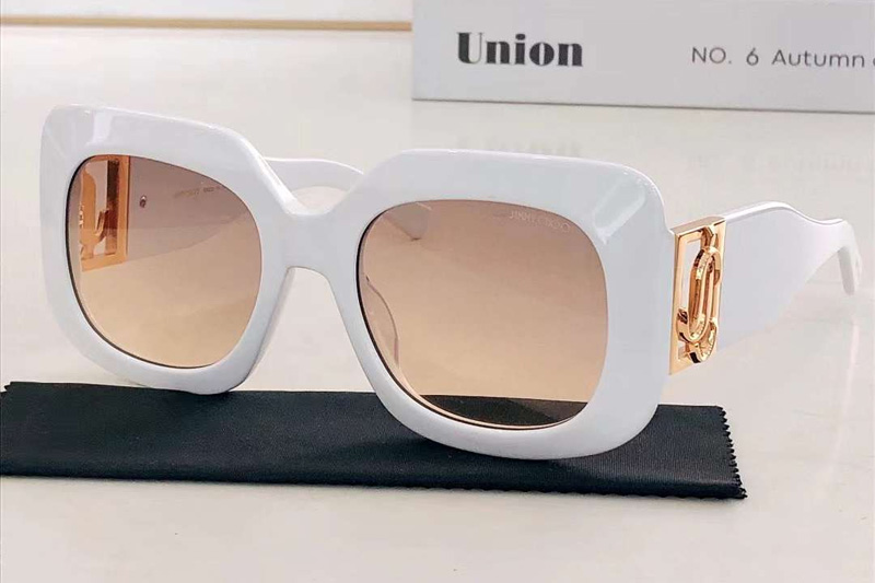 GAYA Sunglasses White Gradient Brown