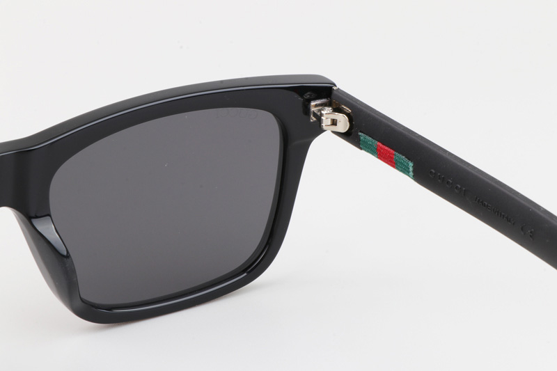 GG0008S Sunglasses Black Gray