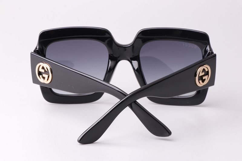 GG0053S Sunglasses Black Gradient Gray