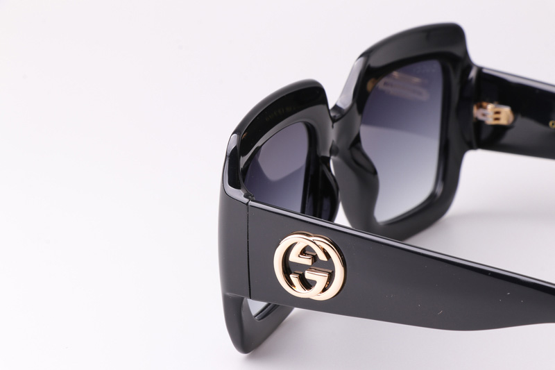 GG0053S Sunglasses Black Gradient Gray