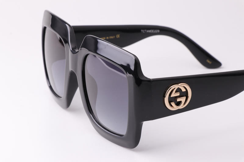 GG0053S Sunglasses Black Gradient Gray