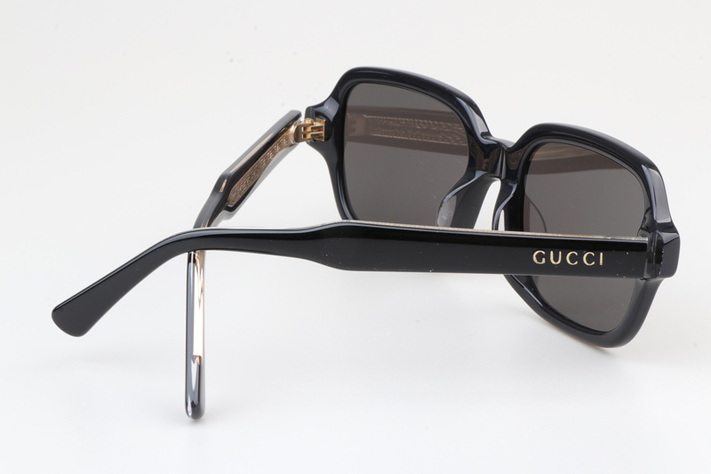 GG0072S Sunglasses Black Gray