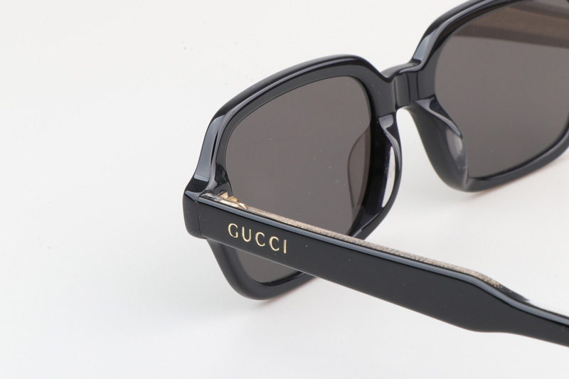 GG0072S Sunglasses Black Gray