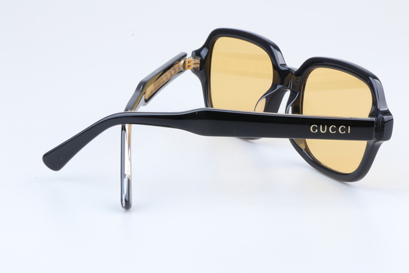 GG0072S Sunglasses Black Yellow