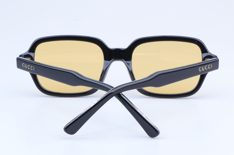 GG0072S Sunglasses Black Yellow