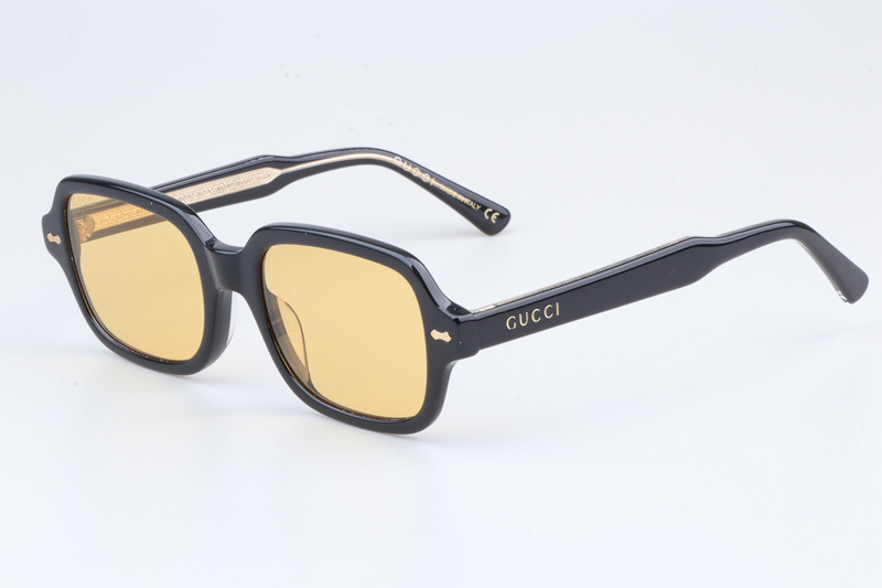 GG0072S Sunglasses Black Yellow