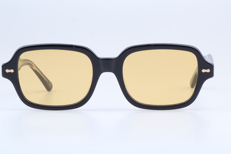 GG0072S Sunglasses Black Yellow