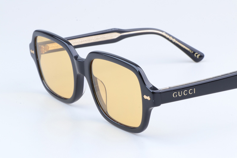 GG0072S Sunglasses Black Yellow