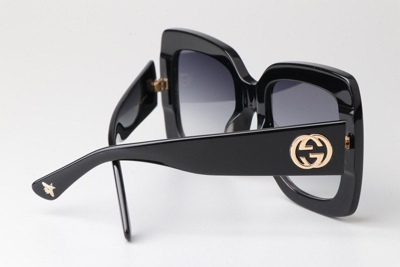 GG0083S Sunglasses Black Gradient Gray