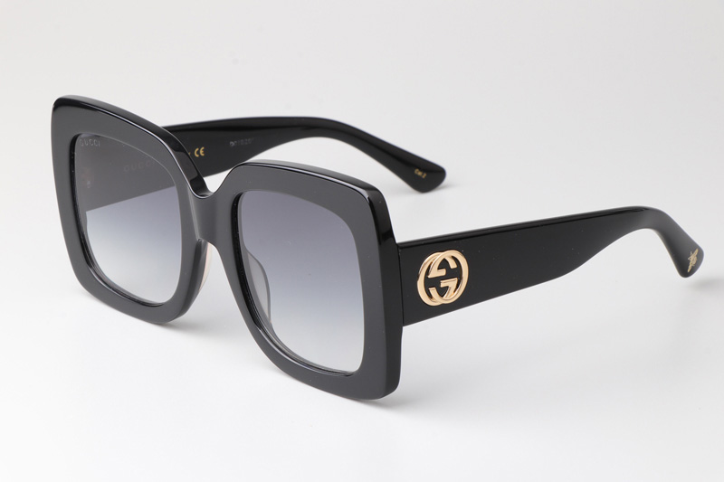 GG0083S Sunglasses Black Gradient Gray