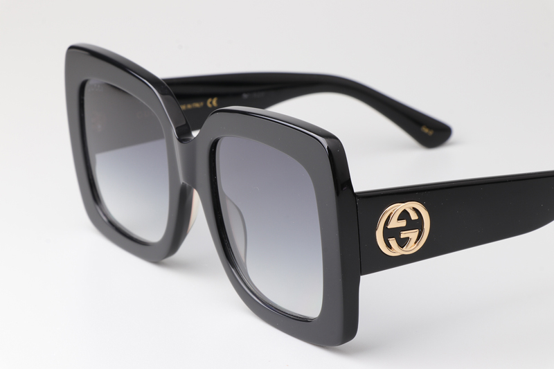 GG0083S Sunglasses Black Gradient Gray