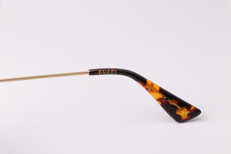 GG0106S Sunglasses Black Gold Gray