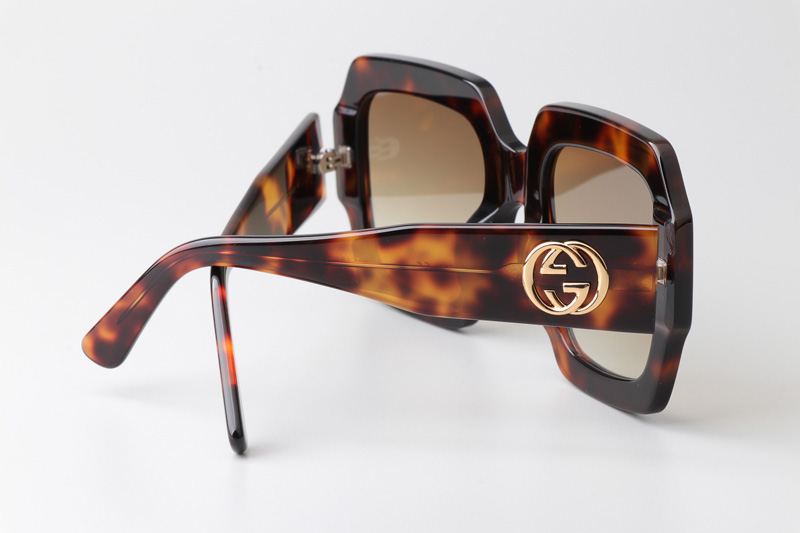 GG0178S Sunglasses Tortoise Gradient Brown