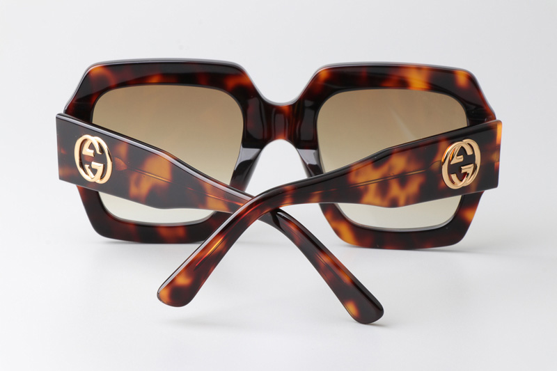GG0178S Sunglasses Tortoise Gradient Brown