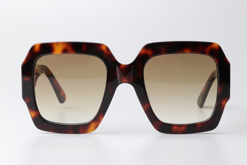 GG0178S Sunglasses Tortoise Gradient Brown