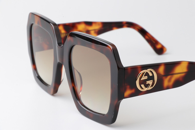 GG0178S Sunglasses Tortoise Gradient Brown