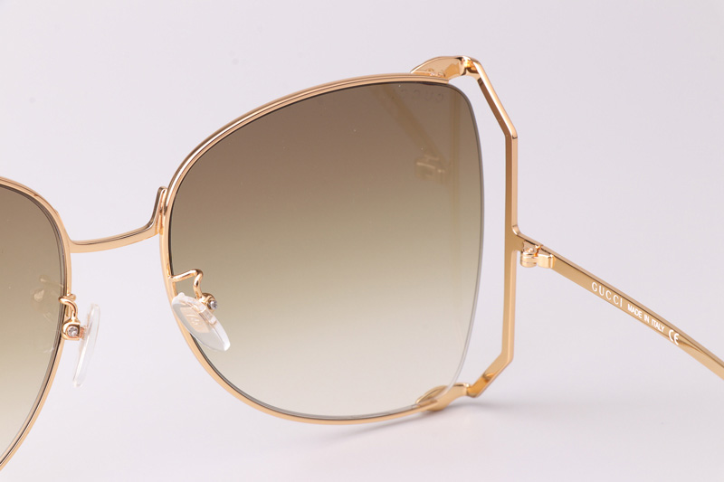 GG0252S Sunglasses Gold Gradient Brown