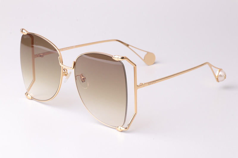 GG0252S Sunglasses Gold Gradient Brown