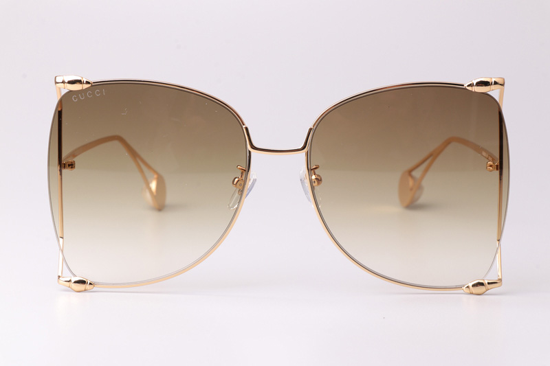 GG0252S Sunglasses Gold Gradient Brown