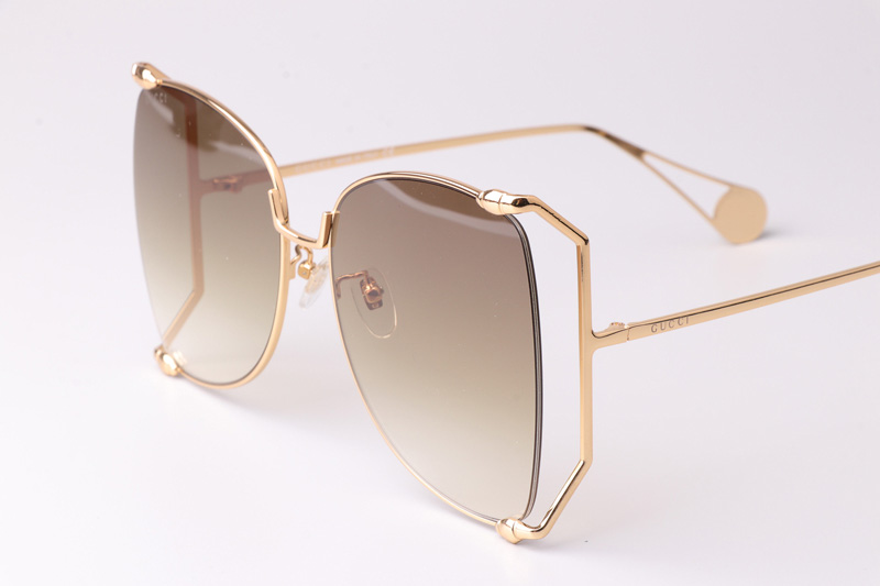 GG0252S Sunglasses Gold Gradient Brown