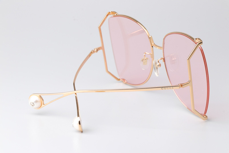 GG0252S Sunglasses Gold Pink