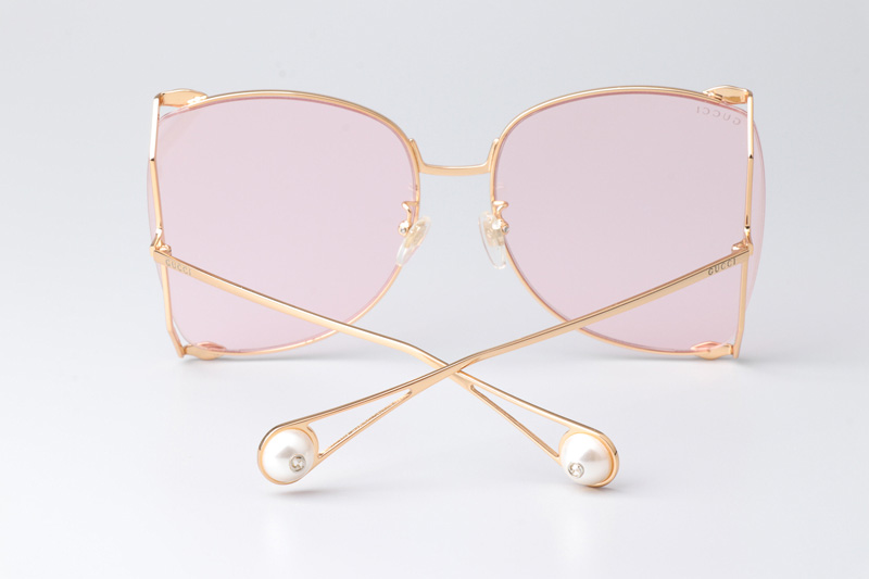 GG0252S Sunglasses Gold Pink