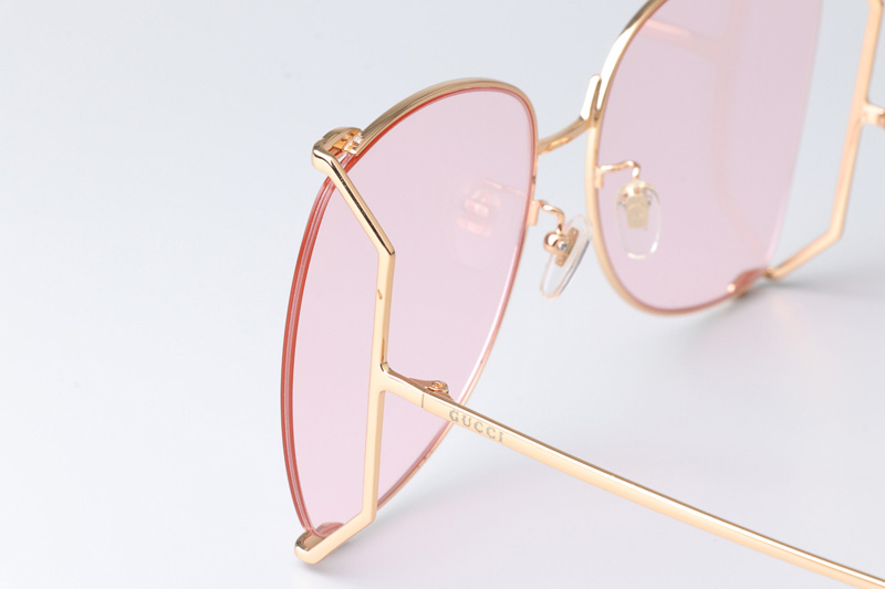 GG0252S Sunglasses Gold Pink