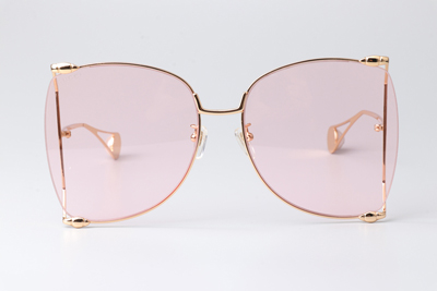 GG0252S Sunglasses Gold Pink