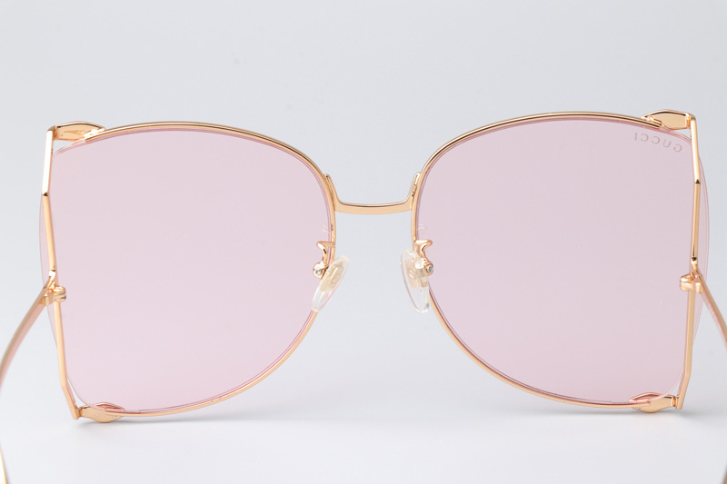 GG0252S Sunglasses Gold Pink