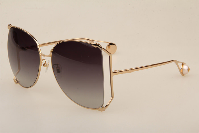 GG0252S Sunglasses In Gold Gradient Grey