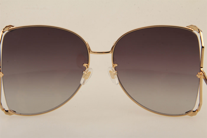 GG0252S Sunglasses In Gold Gradient Grey