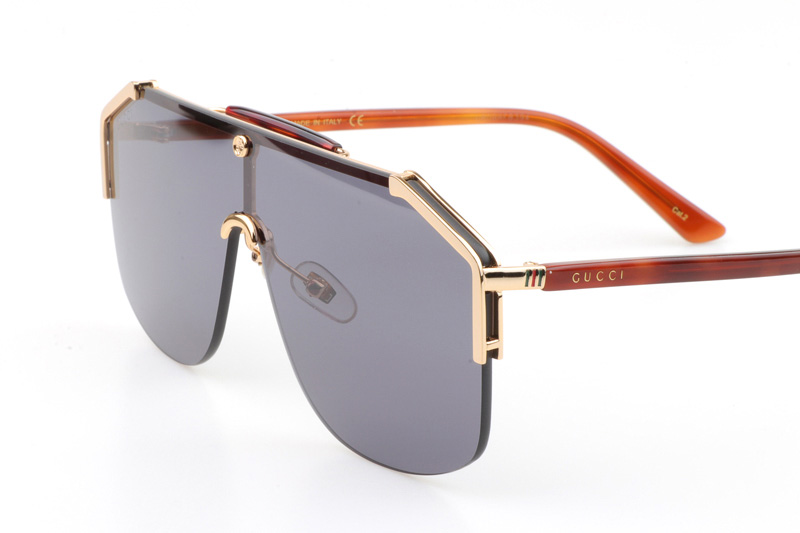 GG0291S Sunglasses Gold Tortoise Blue