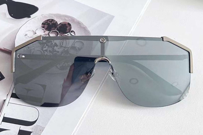 GG0291S Sunglasses Silver Black Silver