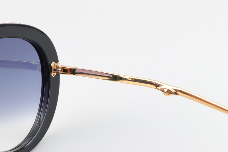 GG0307S Folding Sunglasses Black Gold Gradient Blue